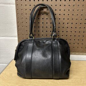Coach Soft Satchel Black Leather Purse Bag Vintage 266-9701